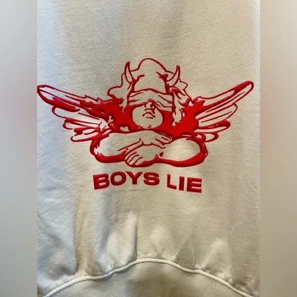 BOYS LIE SPACE CADET Cupid Light BLUE Pullover Sweatshirt Cotton Small / Medium - Picture 5 of 6